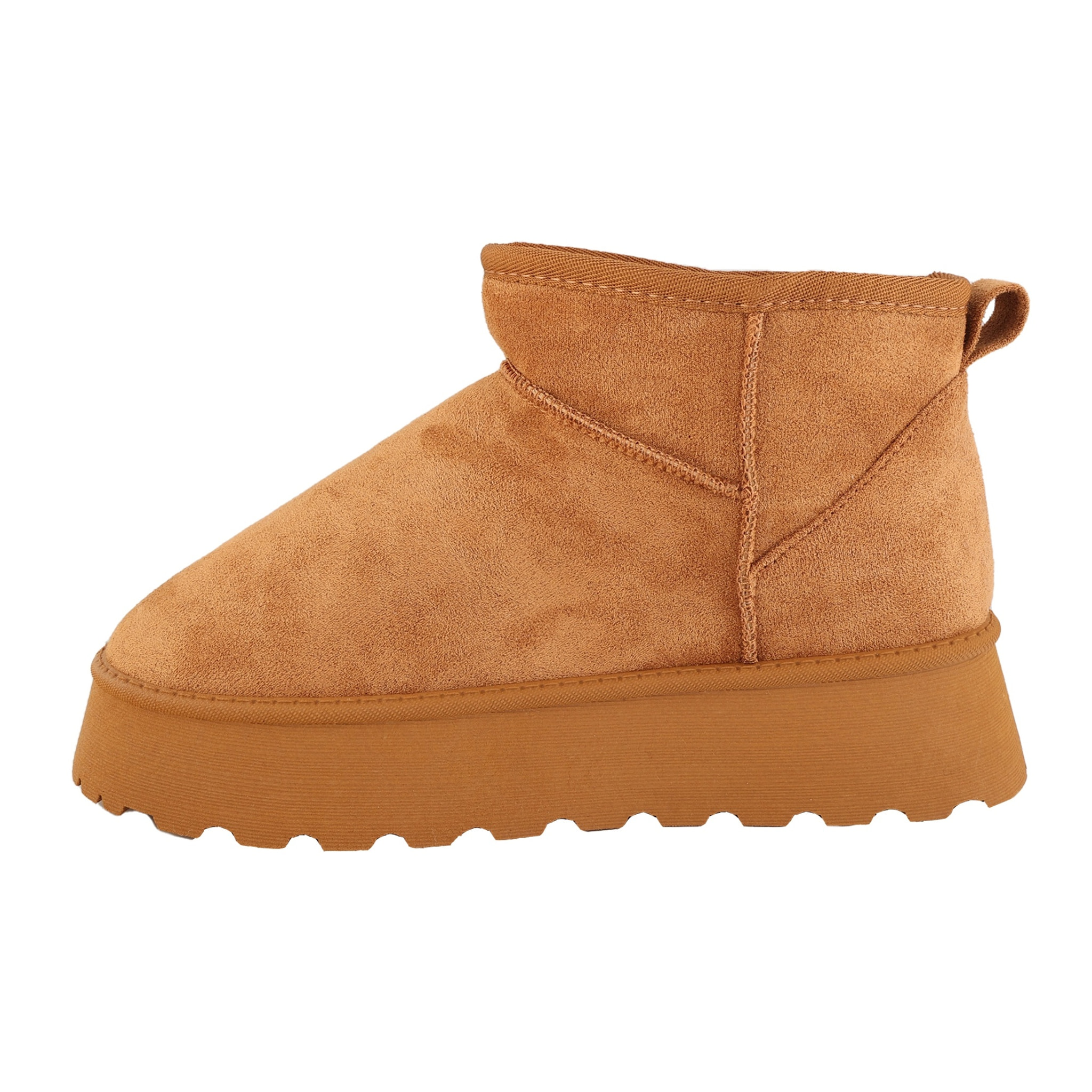 Stivaletti in simil camoscio imbottiti con platform