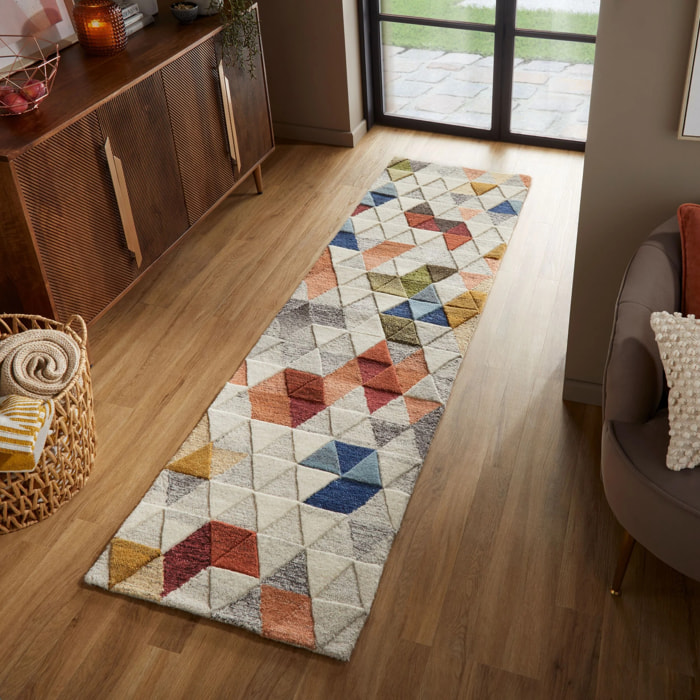 Tapis en laine de couloir AMARI Multicolore