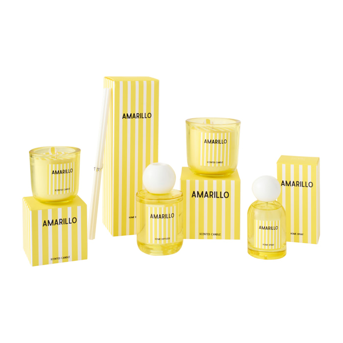 J-Line Bougie Parfumée Amarillo - verre - jaune - large