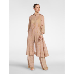 Elena Mirò - Camisa larga en organza estampada - Beige