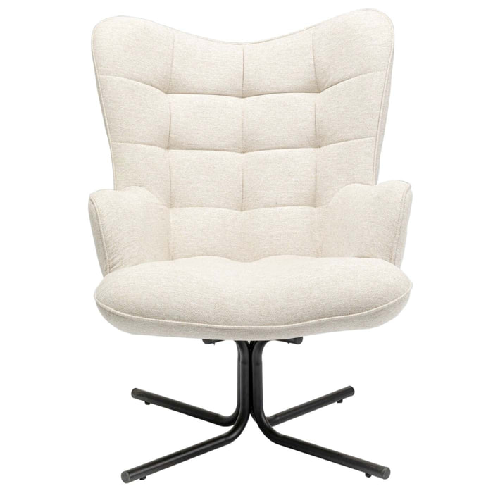 Fauteuil pivotant Oscar crème Kare Design