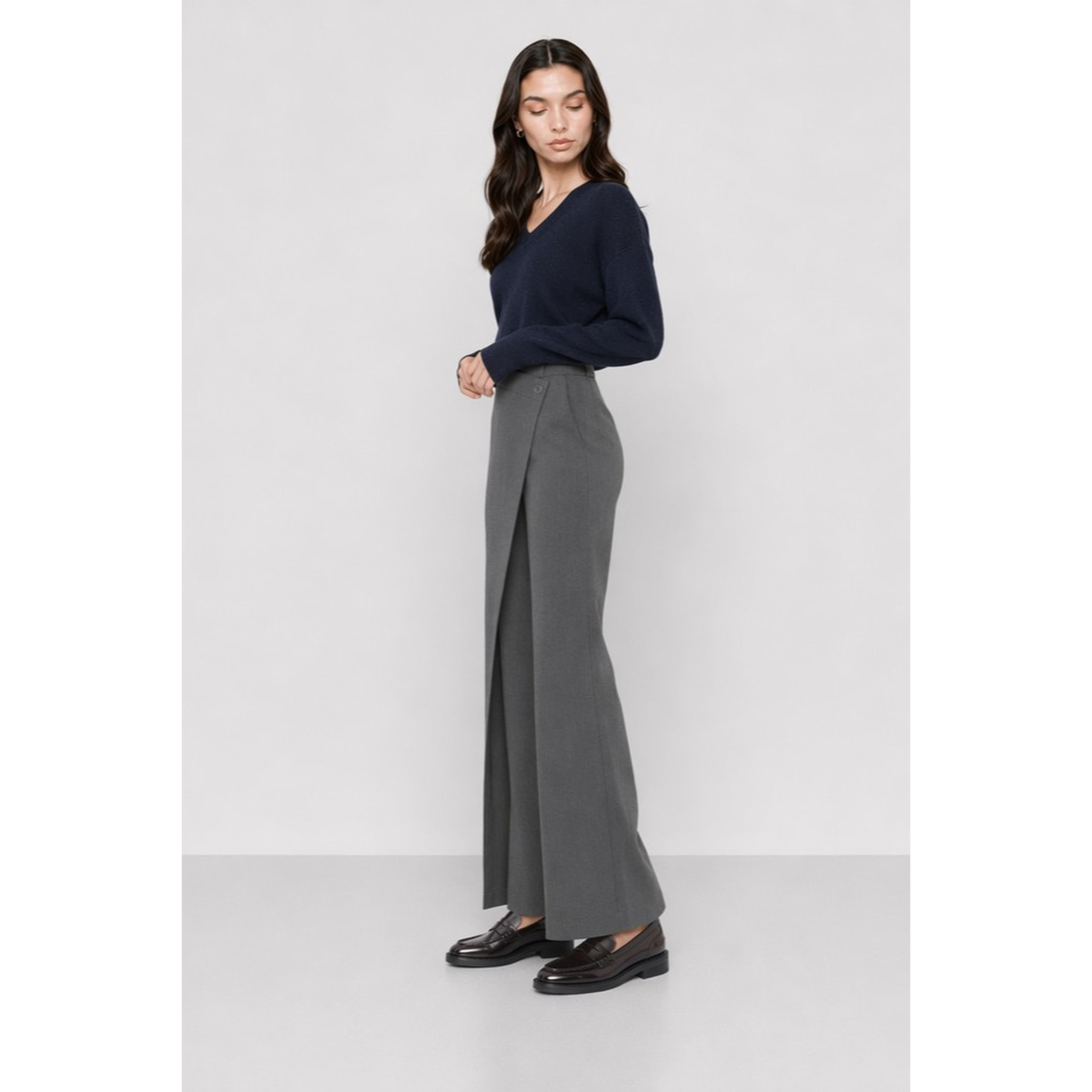 Kocca - Pantalone a portafoglio a vita alta con gamba ampia Donna