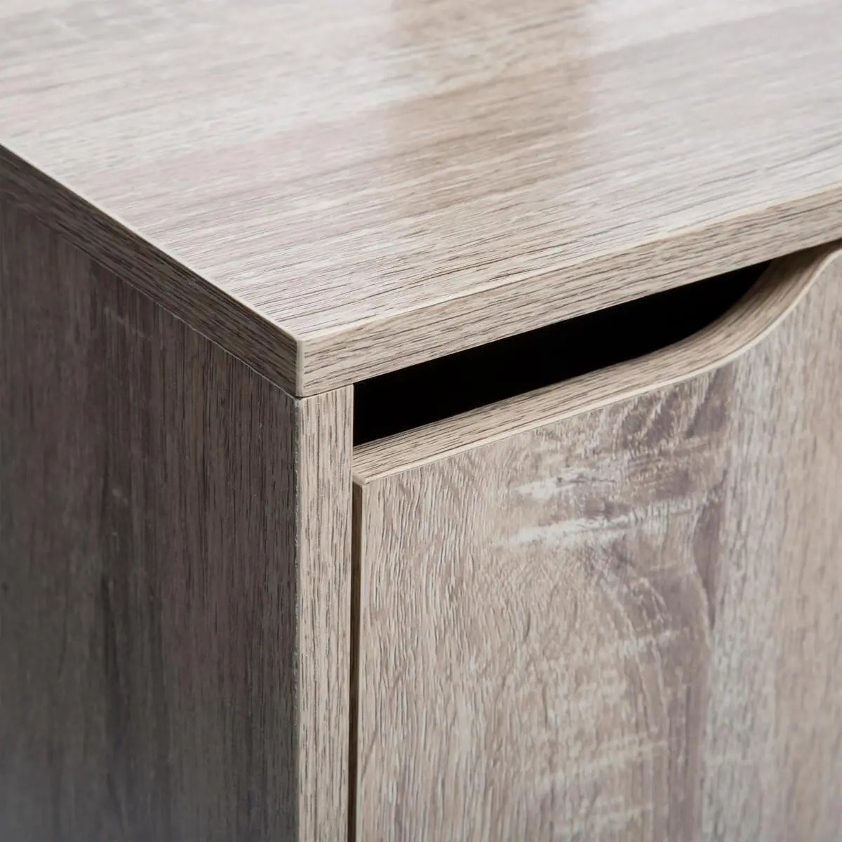 Porte-manteaux effet chêne naturel "Ceda" noir