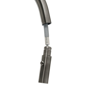 Aurum mitigeur évier à levier sur pied 44 cm avec douchette extractible 2 jets, métal brossé (SATBAUR286BGM)