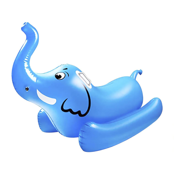 Sedia galleggiante gonfiabile per bambini, design elefante, spara acqua.