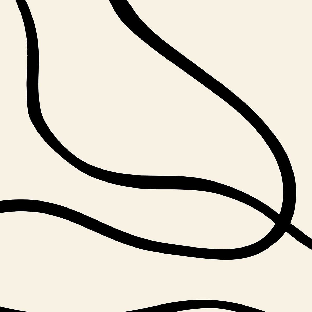 Affiche line art bold III Affiche sous cadre noir
