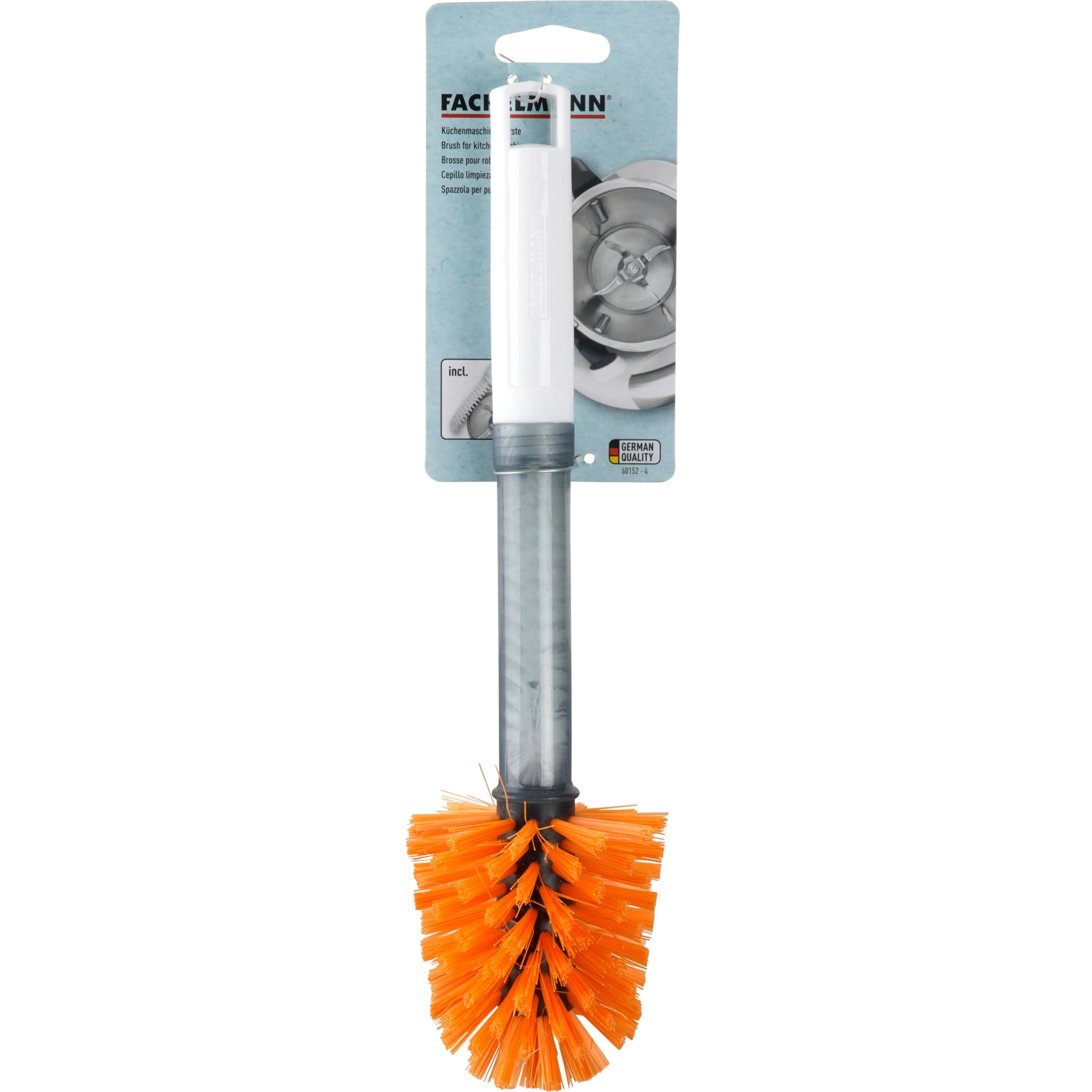 Fackelmann Brosse de nettoyage 2 en 1 pour robot de cuisine 30,5 cm