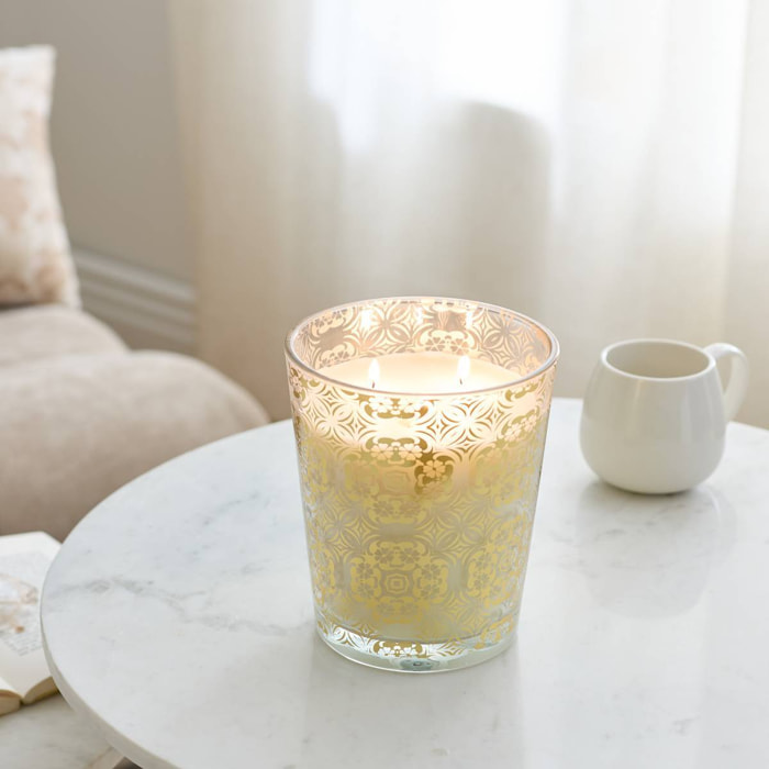 Bougie parfumée Ilan épice 820g dorée