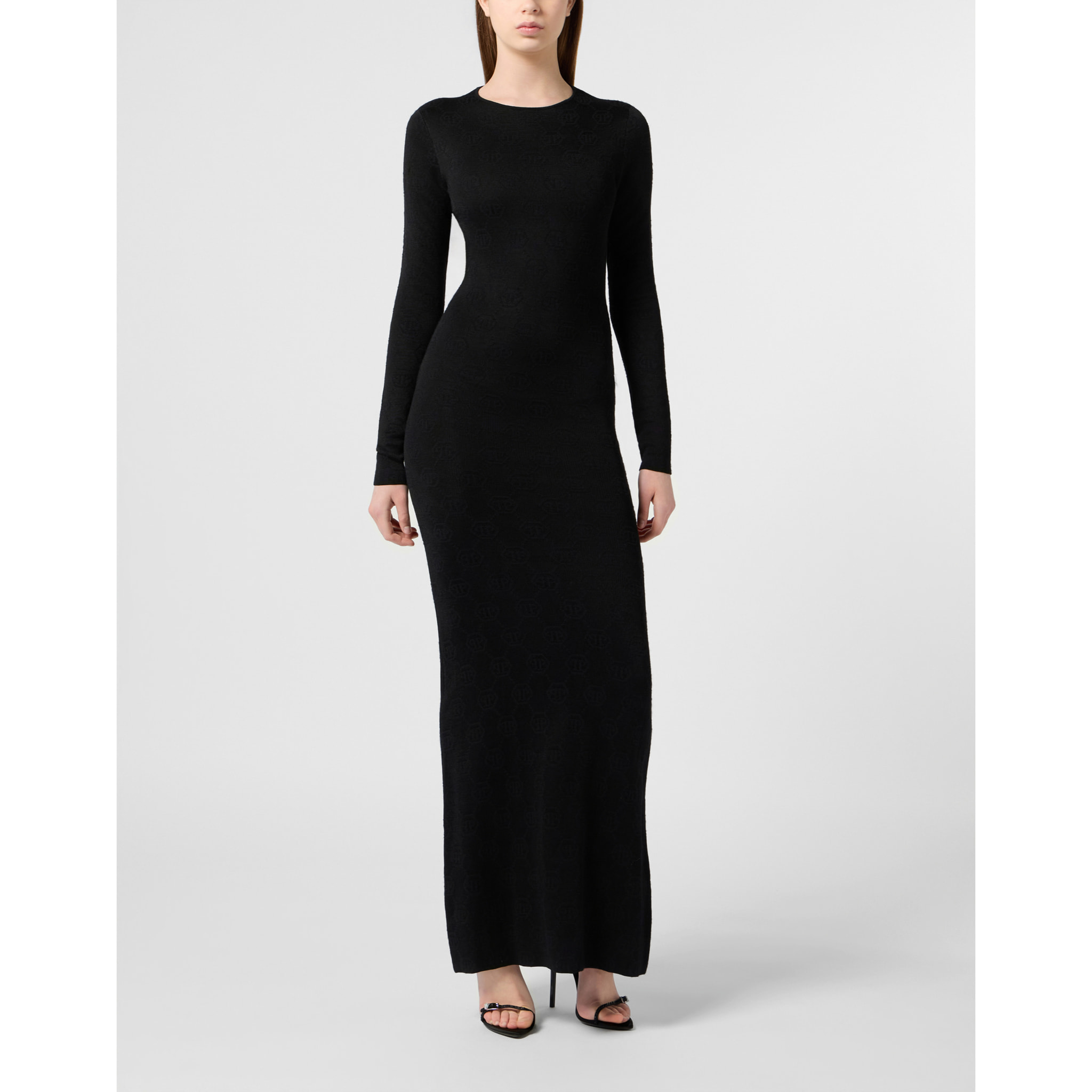 PHILIPP PLEIN Vestido de noche de punto MONOGRAM