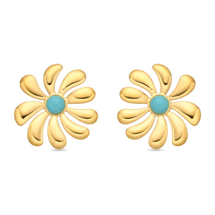 Pendientes Isum acabado oro amarillo 18k