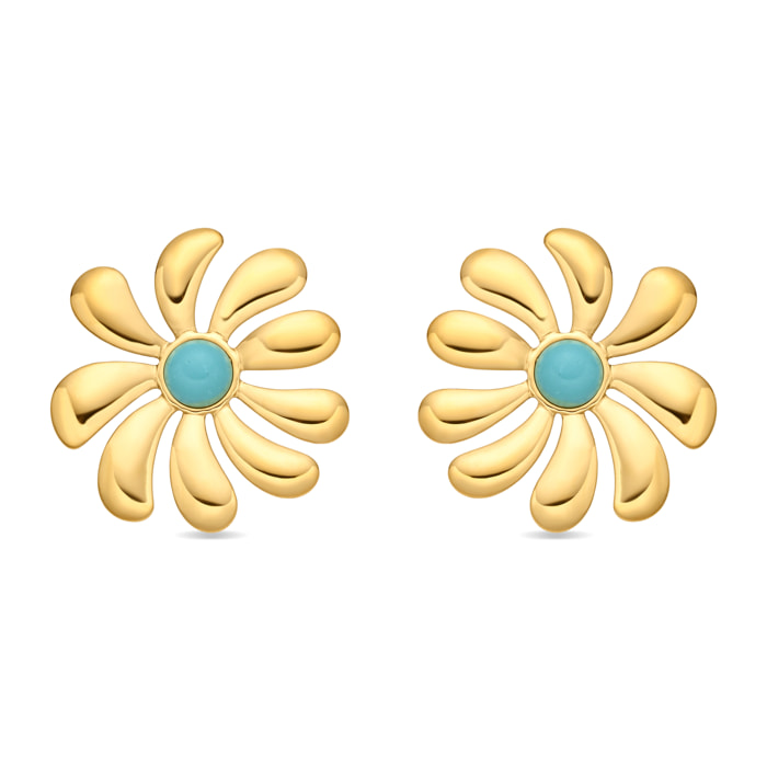 Pendientes Isum acabado oro amarillo 18k