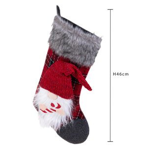 Calza scozzese con gnomo - Pezzi 3 - ROSSO - Bianchi Dino SpA