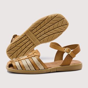 Sandalia Pala Piel Natural - Macedonia