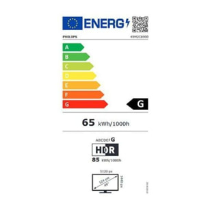 Ecran PC Gamer PHILIPS Evnia 49M2C8900 49" Incurvé QHD 240Hz QD-OLED HDR 400 HDMI 2.1 Ambiglow