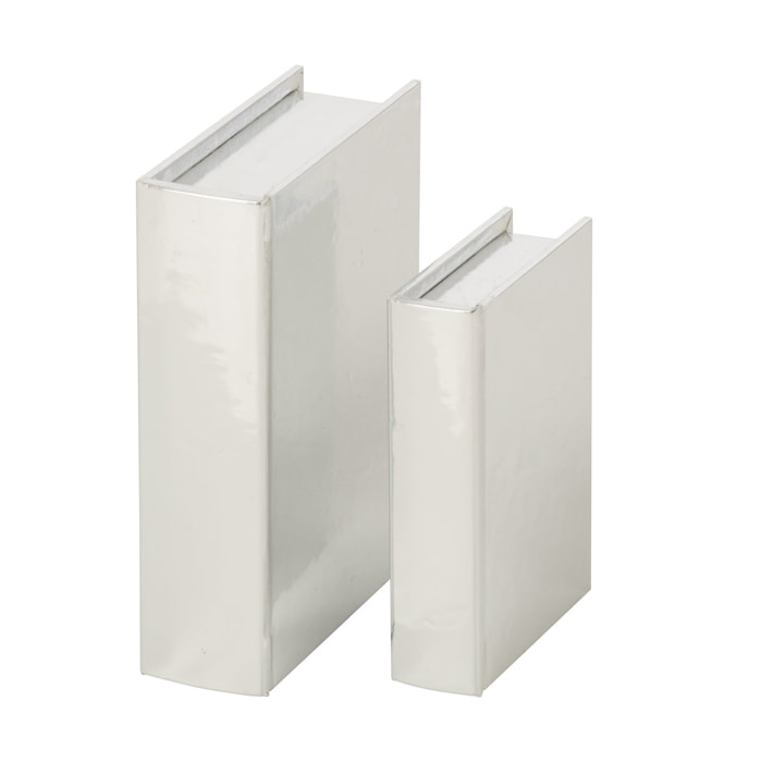 J-Line 2 boîtes brillant - MDF - argenté