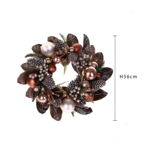 Corona natalizia - Pezzi 1 - 56xH18x56cm - Bianchi Dino SpA