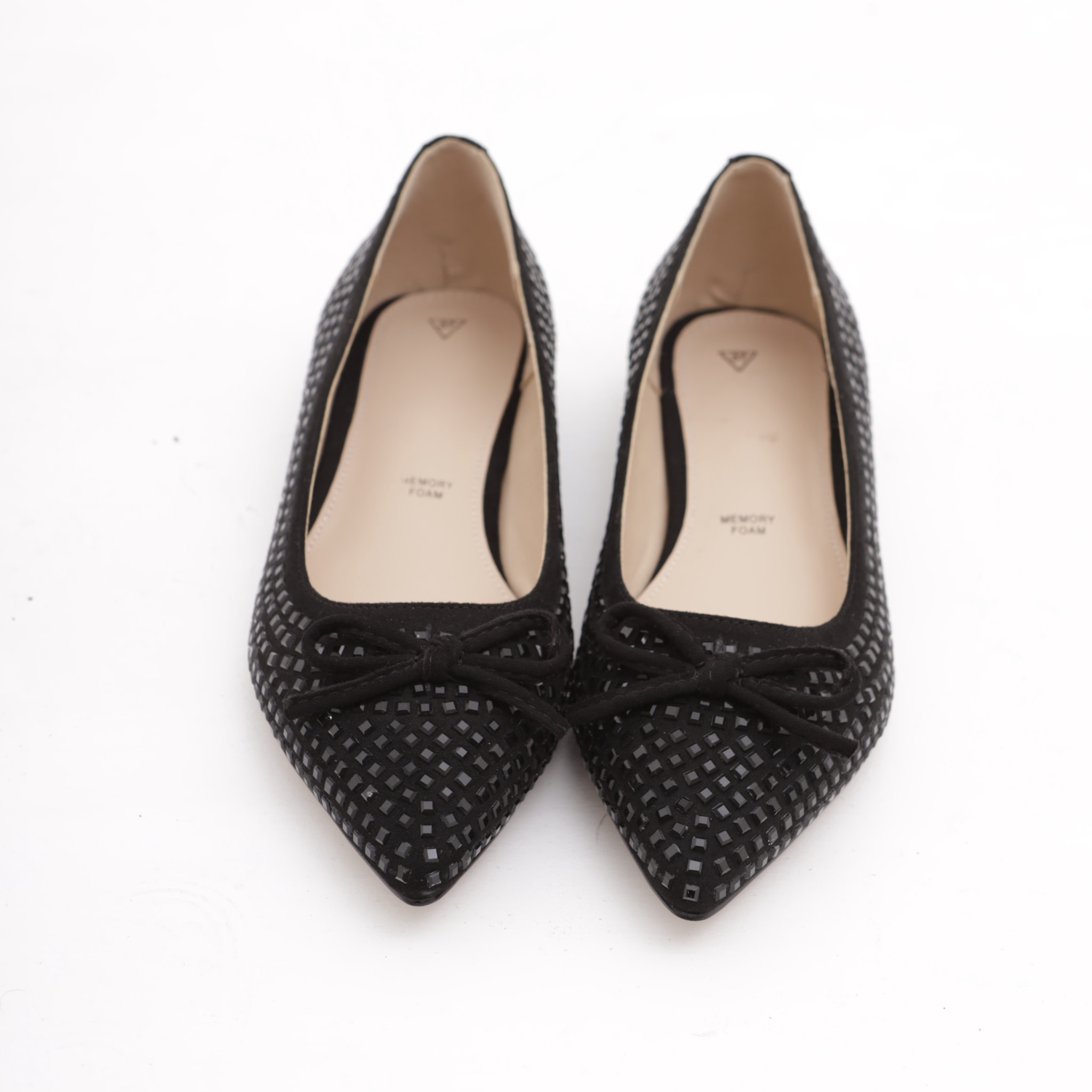 DECOLLETE' FLAT GLITTER CHOCOLA' NERO