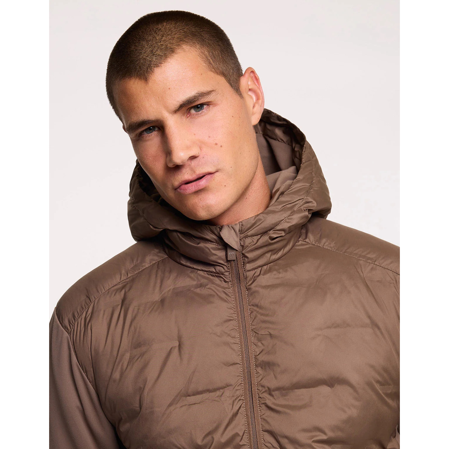 Chaqueta Acolchada con Capucha Marrón - Morris