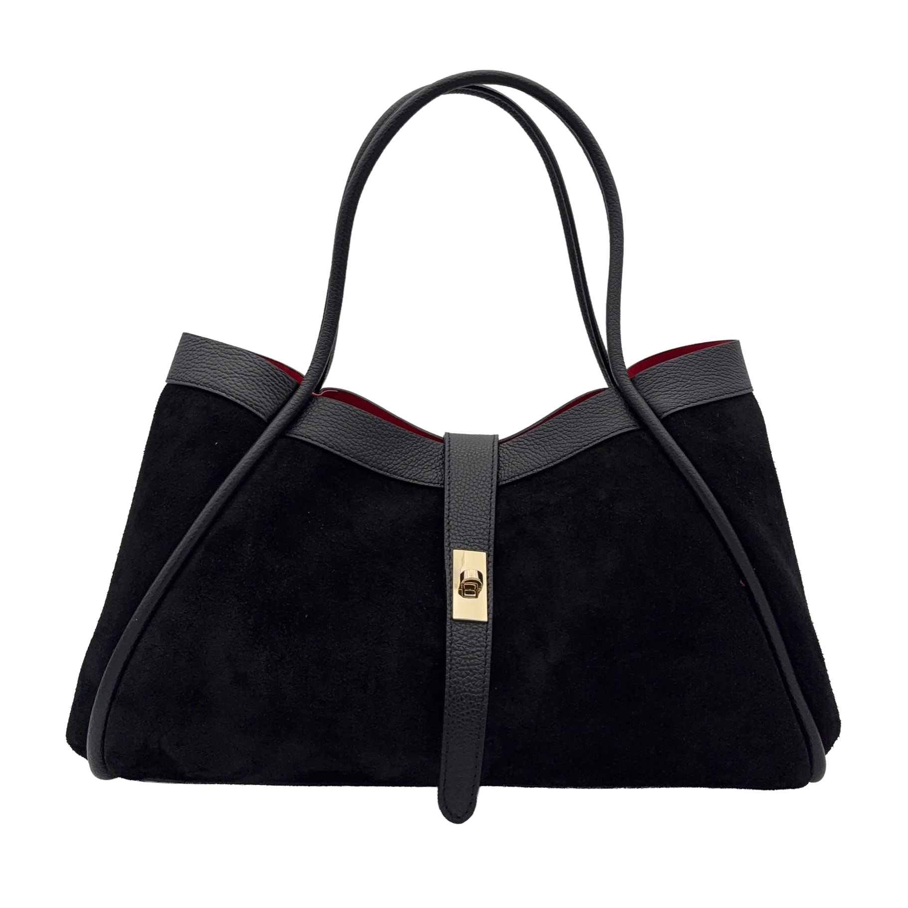 Borsa a Mano Elegante da Donna in Pelle Scamosciata
