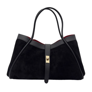 Borsa a Mano Elegante da Donna in Pelle Scamosciata