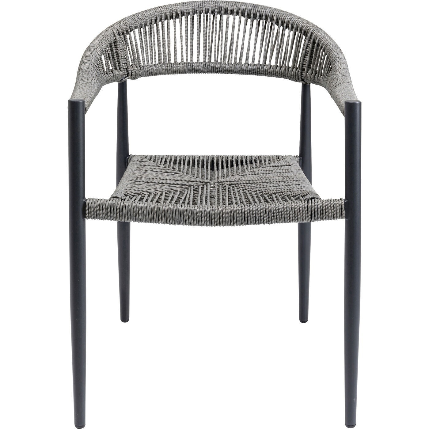 Ensemble de jardin Grande Possibilita table 180cm et 4 chaises grises Kare Design