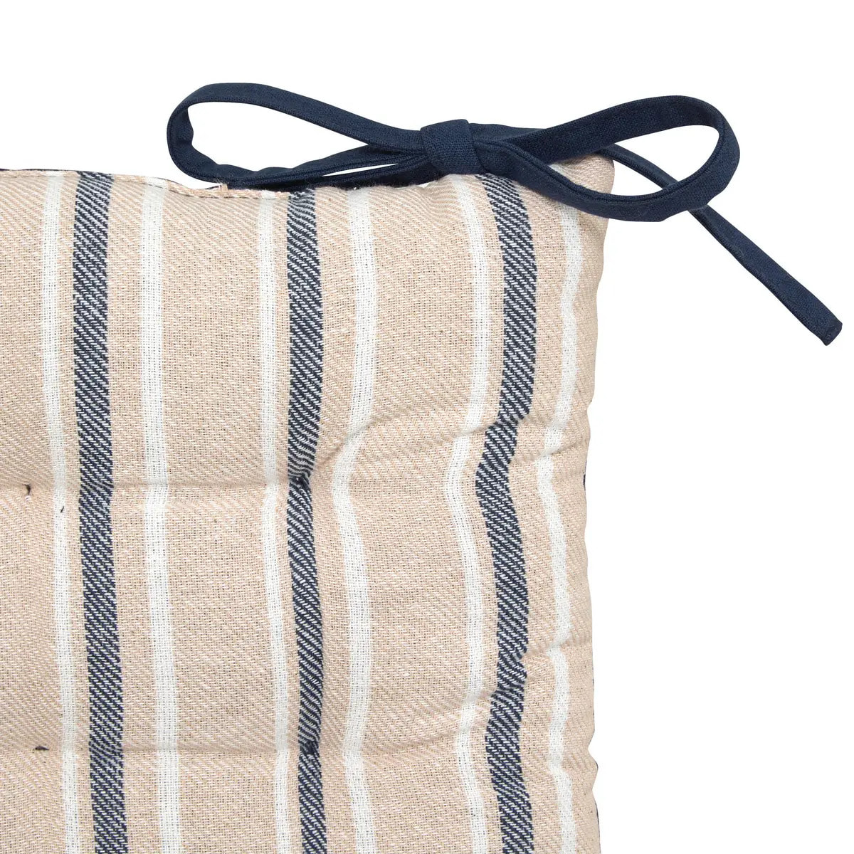 Galette de chaise Groove 38x38cm rayée bleu navy