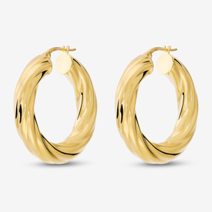 Orecchini a Cerchio Torchon Diametro 3cm