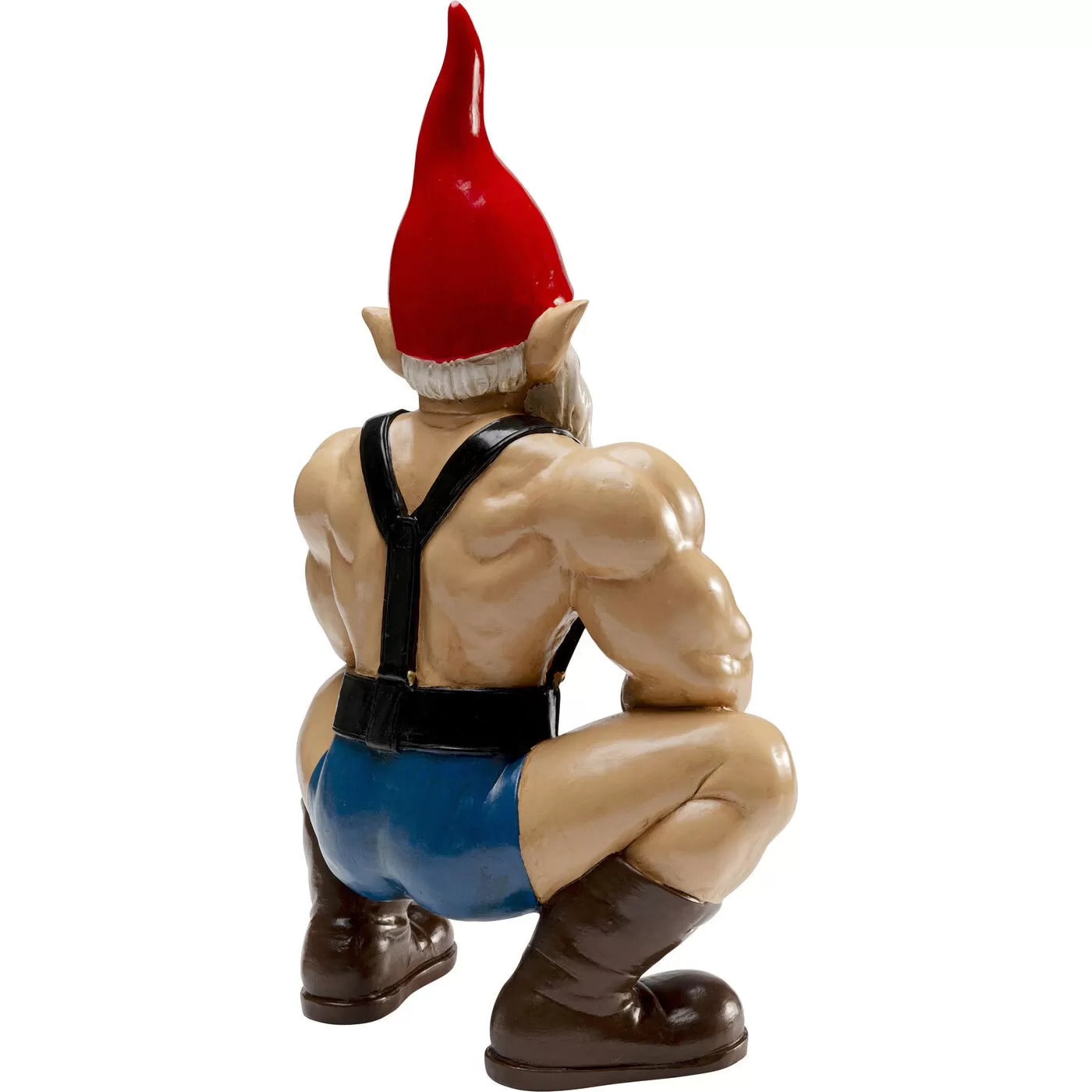 Déco nain musclé accroupi 48cm Kare Design