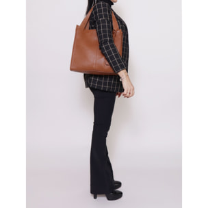 Borsa a spalla  da donna In Vera pelle Made in Italy 34x32x11 cm