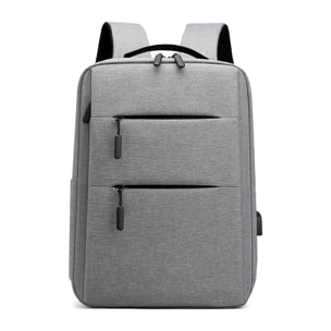 DAM Mochila para Laptop con interfaz de carga USB. 28x12x42 Cm. Color: Gris