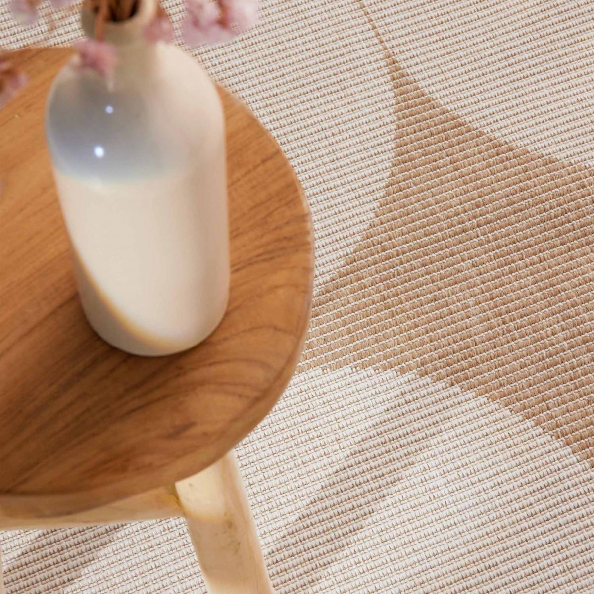 Tapis exterieur kilim géométrique, meusa, design authentique