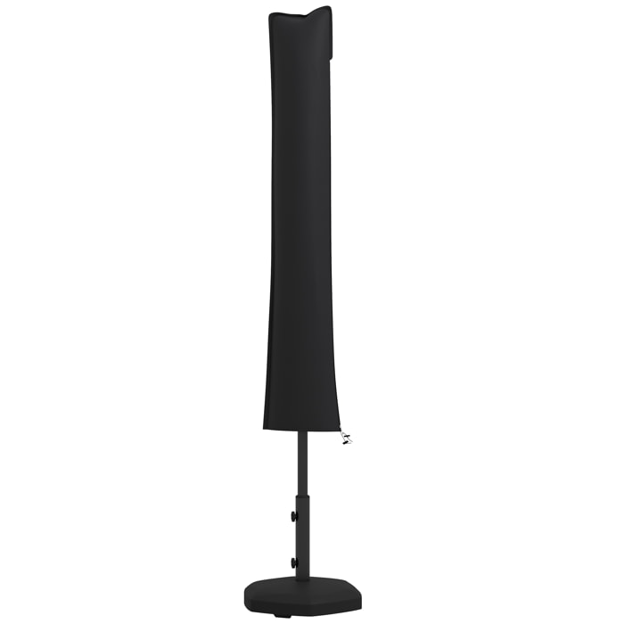 Funda para Sombrilla de Jardín Funda para Parasol Impermeable Tela Oxford 420D Cubierta de Parasol con Cremallera para Jardín Exterior 178x25/35 cm Negro