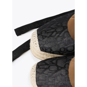 Zeppe effetto fibra naturale monogramma