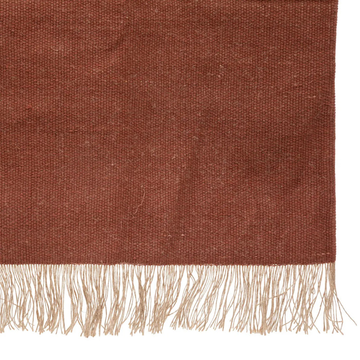 Tapis "Bota" - coton et jute - rose terracotta - 120x170 cm