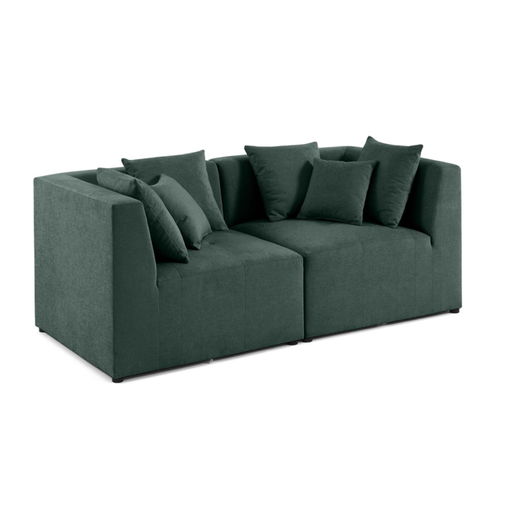 Amalfi - canapé modulable 2 places - en tissu - Vert