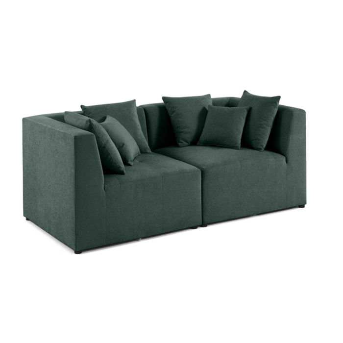 Amalfi - canapé modulable 2 places - en tissu - Vert