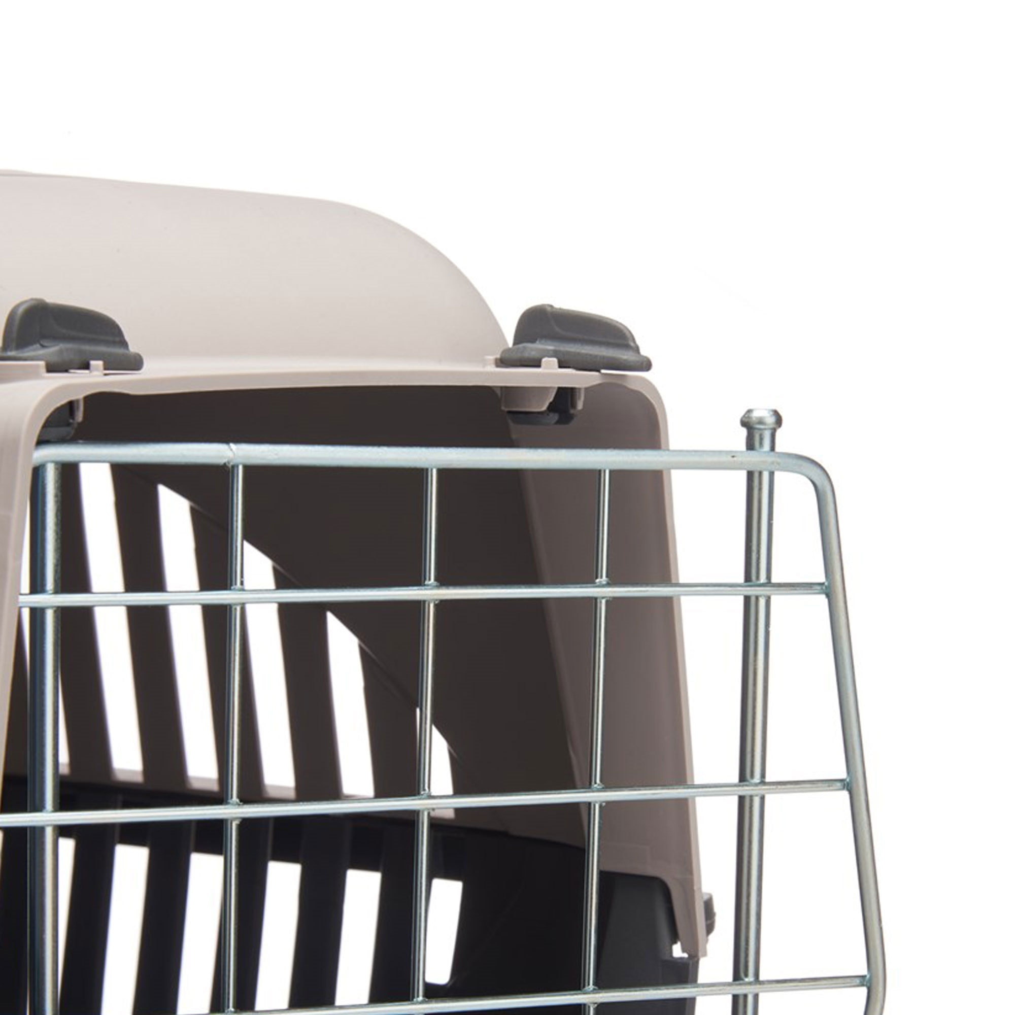 Well home transportín de mascotas portátil antracita, ideal para perros y gatos