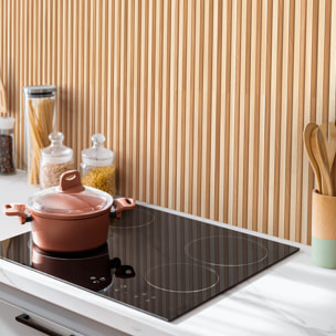 Sticker crédence adhésive - PANNEAU DE BOIS CLAIRE - 60x100cm