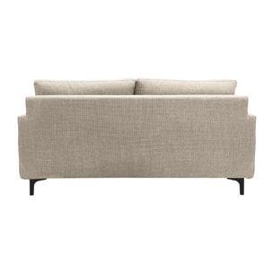 Canapé 3 pl WIMY 167 cm fixe tissu Beige - 100% déhoussable - Fab. France