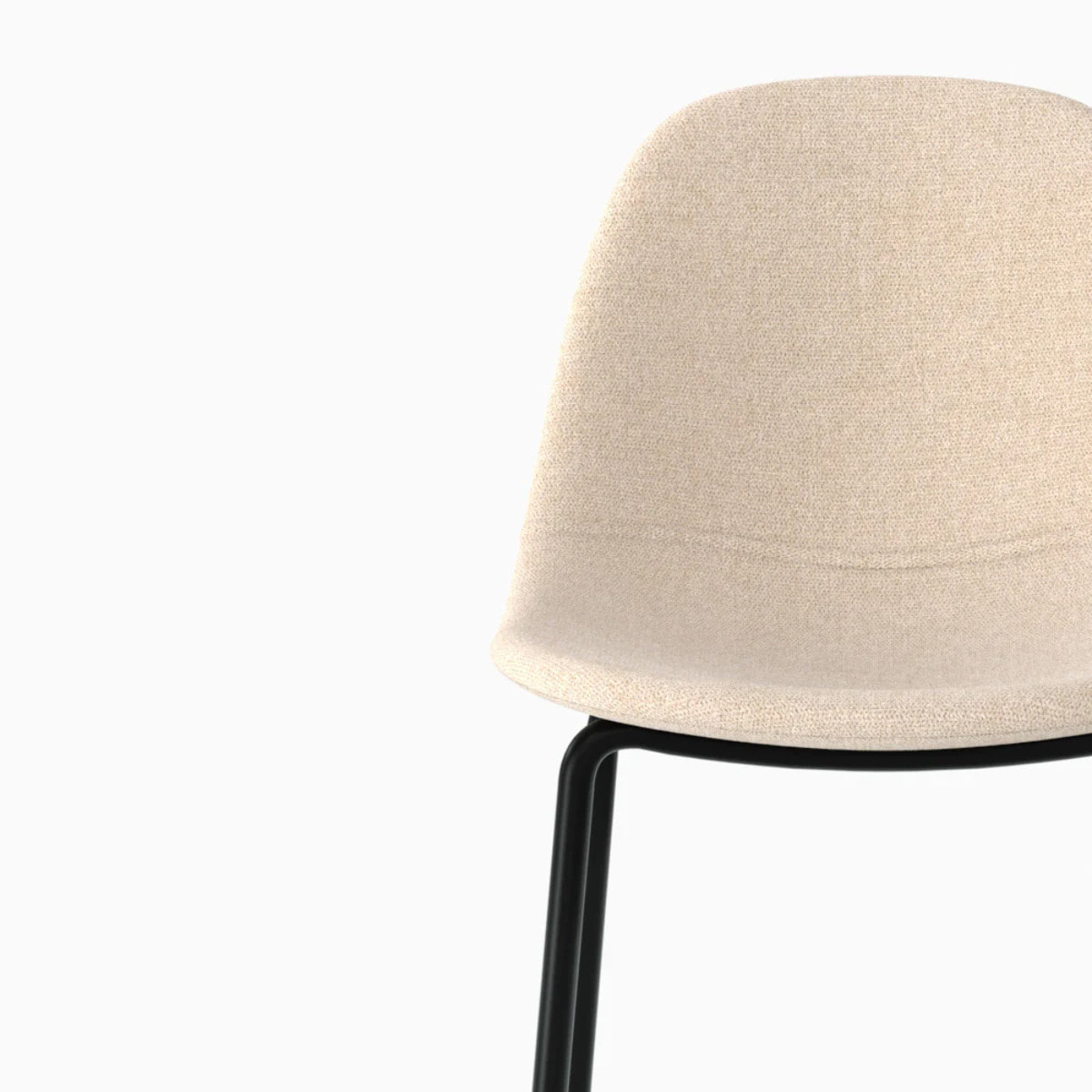 Lot de 2 chaises pour îlot central en tissu beige 65,5 cm - Henrik