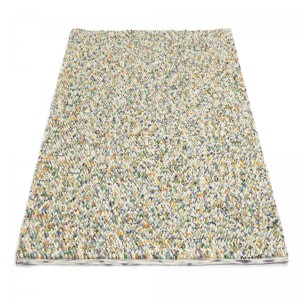 Tapis salon et chambre tissé en laine motif faux uni ULGU