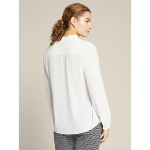 Elena Mirò - Blusa con fruncidos - Blanco