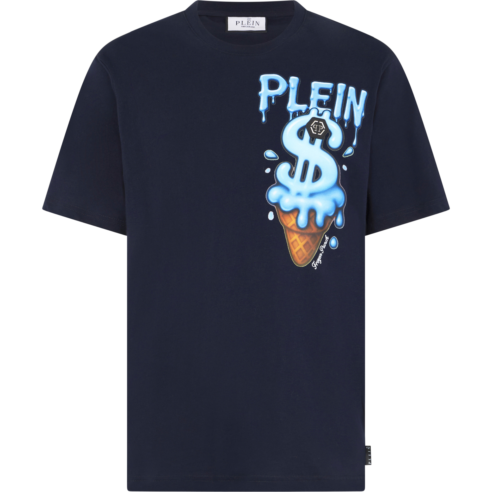 PHILIPP PLEIN Round Neck T-Shirt Ice Cream Dollar