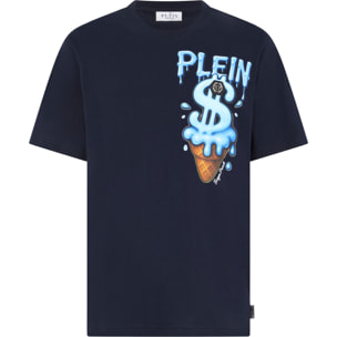 PHILIPP PLEIN Round Neck T-Shirt Ice Cream Dollar