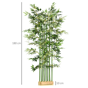 Bambou artificiel grande taille H.180 cm pied design bois clair