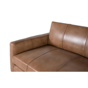 Sofá de Piel 220 Cm Estilo Vintage Moderno