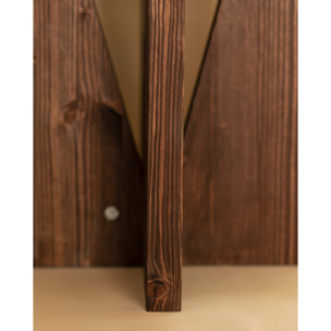 Mesita de noche de madera maciza en tono nogal de 40x40cm Alto: 40 Largo: 40 Ancho: 40