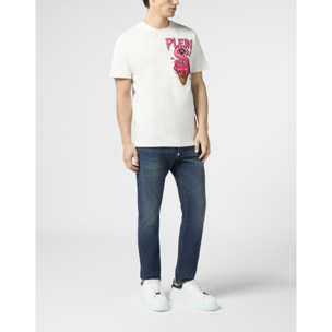 PHILIPP PLEIN Round Neck T-Shirt Ice Cream Dollar