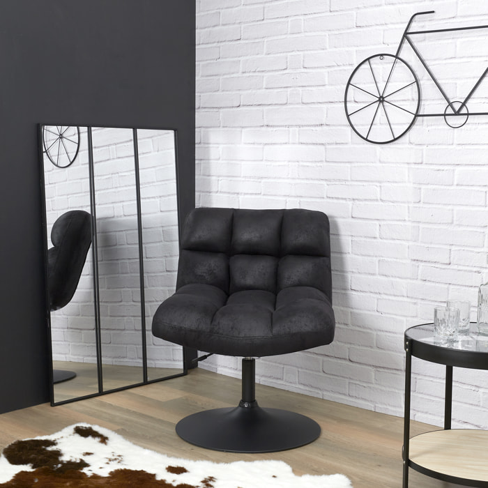 Fauteuil Noir Vintage Indus M1