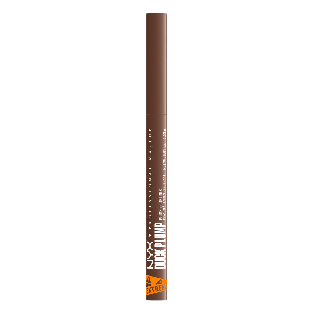 NYX Professional Makeup Duck Plump Plumping Lip Liner, crayon à lèvres, jusqu'à 10h de tenue, fini mat, Syringe Sienna